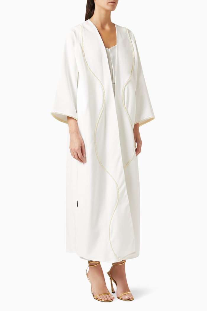 

Bead-embellished Abaya, White