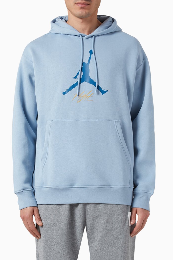 Air Jordan Essential Hoodie in Cotton Fleece, Blue