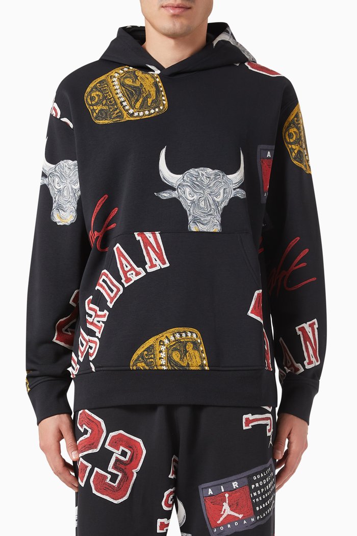 

Jordan Essentials Brooklyn Hoodie in Cotton Blend Fleece, Black