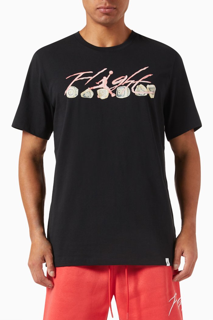 

Jordan Flight Essentials Graphic T-shirt in Cotton, Black