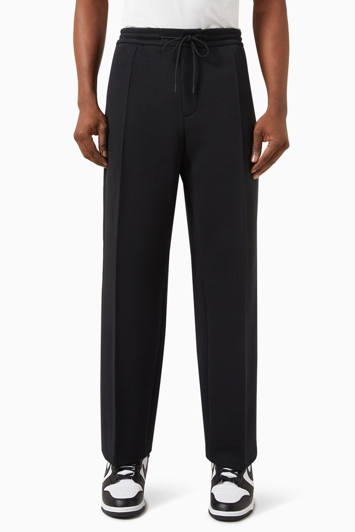 

Loose Fit Open Hem Tracksuit in Tech Fleece, Black