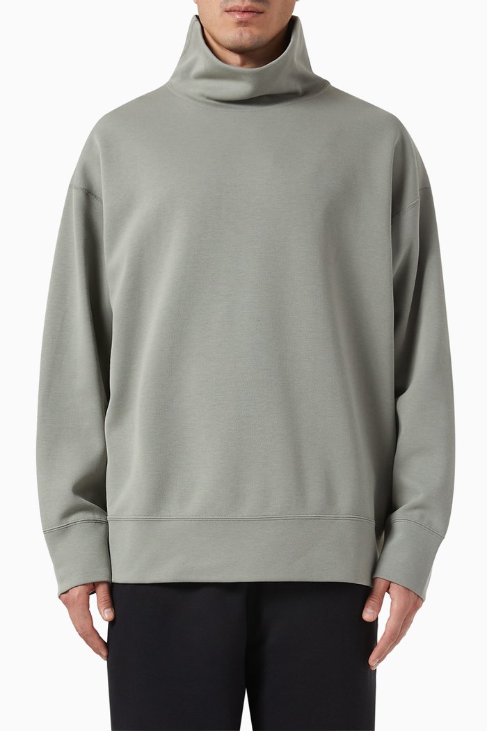 

Tech Fleece Sweater in Cotton Blend, Grey