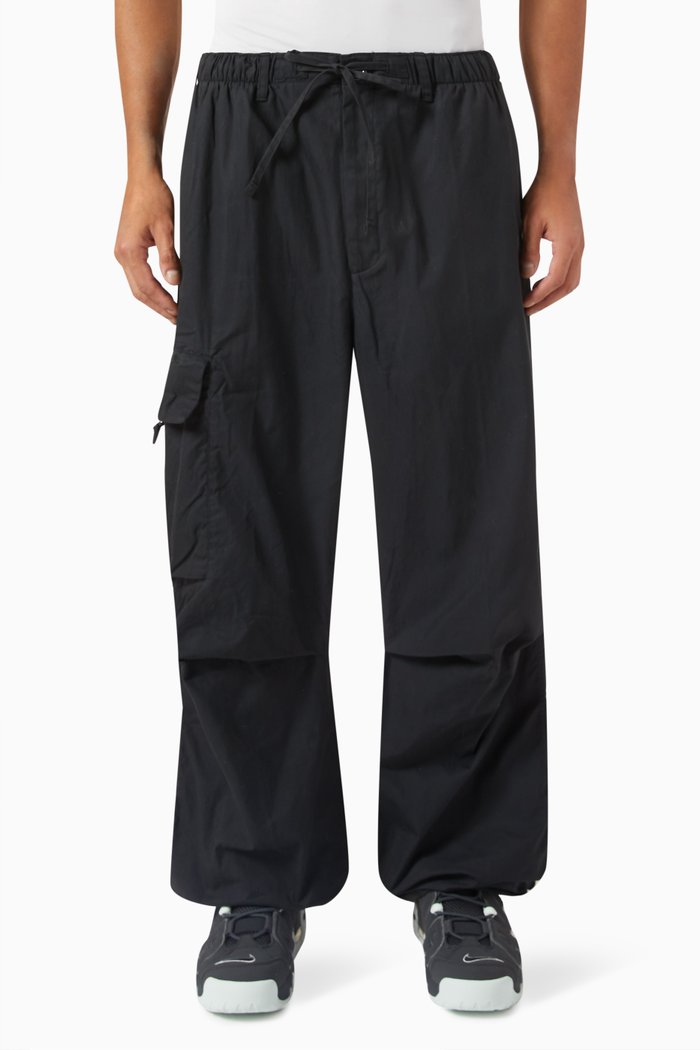 

Tech Pack Cargo Pants in Waxed Canvas, Black
