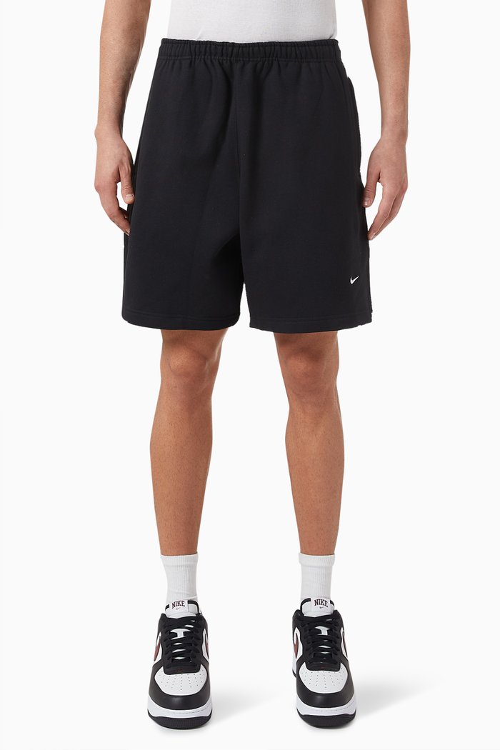 

Solo Swoosh Shorts in Cotton Blend Fleece, Black