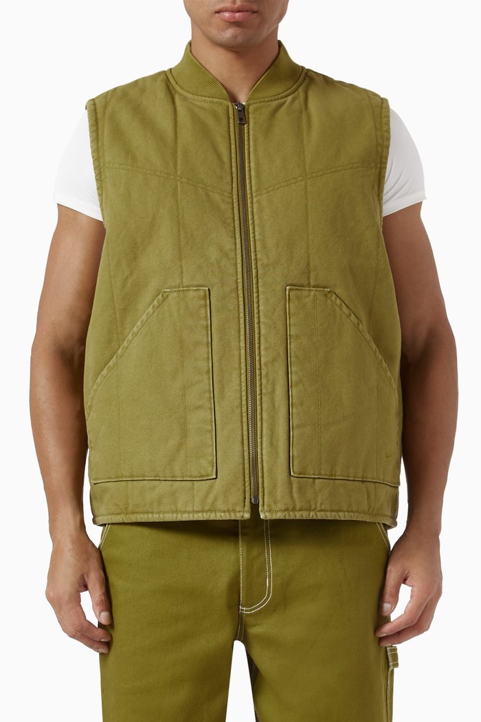 

Life Vest in Padded Cotton Canvas, Green