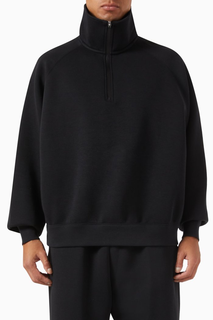 

Half-zip Sweater in Tech Fleece, Black