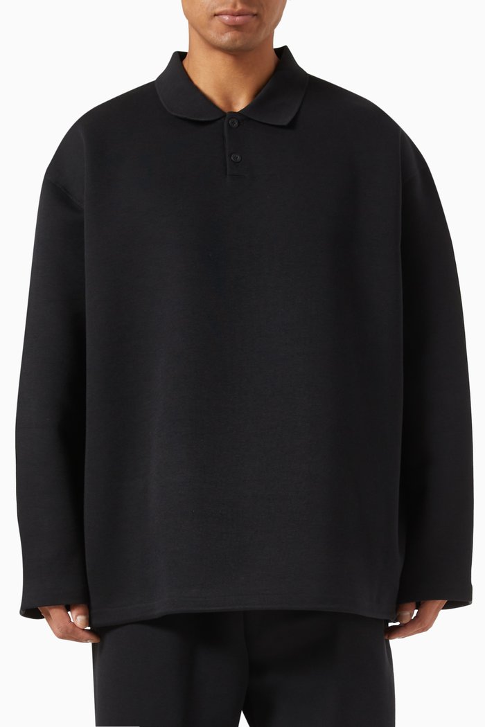 

Polo in Tech Fleece, Black