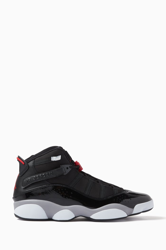 

Jordan 6 Rings Sneakers in Mix Media, Black