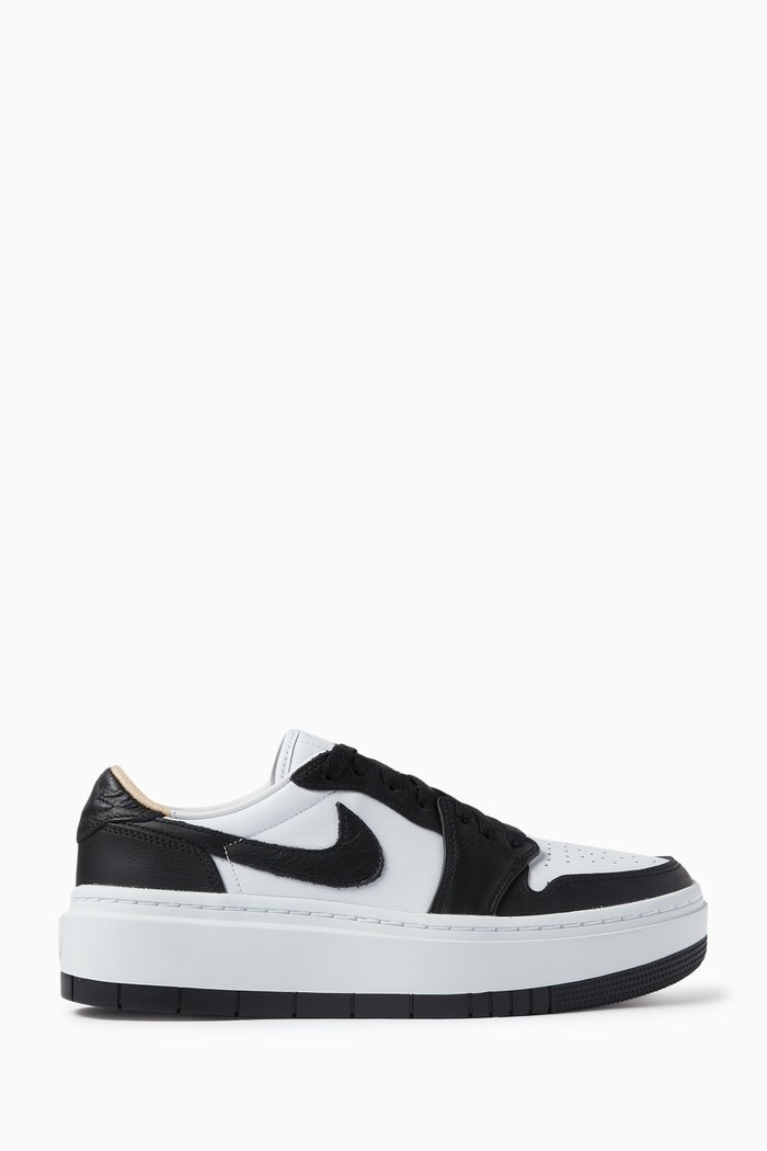 

Air Jordan 1 Elevate Low Top Sneakers in Leather, Black
