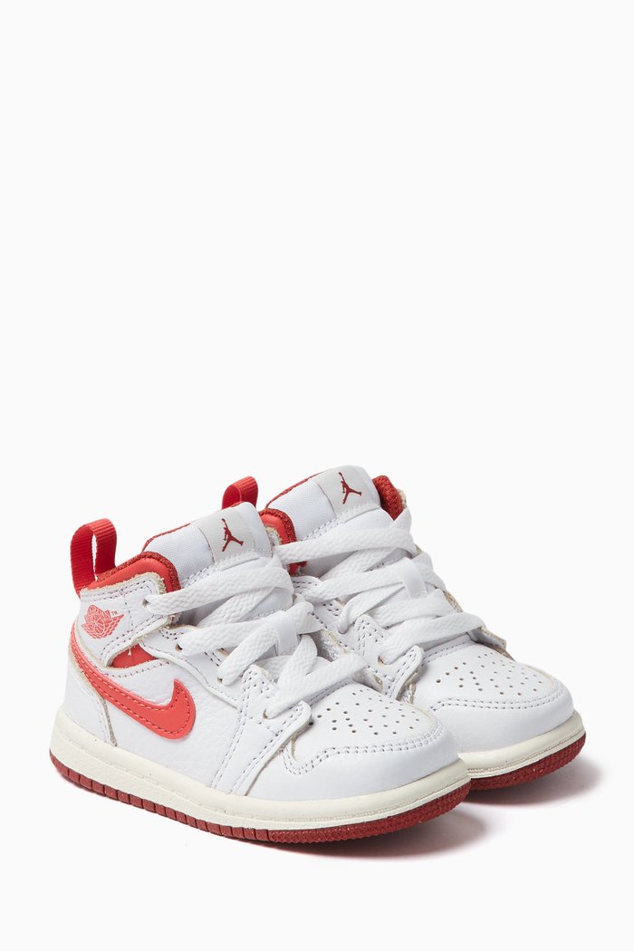 

Jordan 1 Mid SE Sneakers in Leather, White