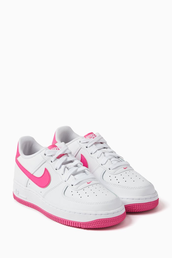 

Kids Air Force 1 Sneakers in Leather, White