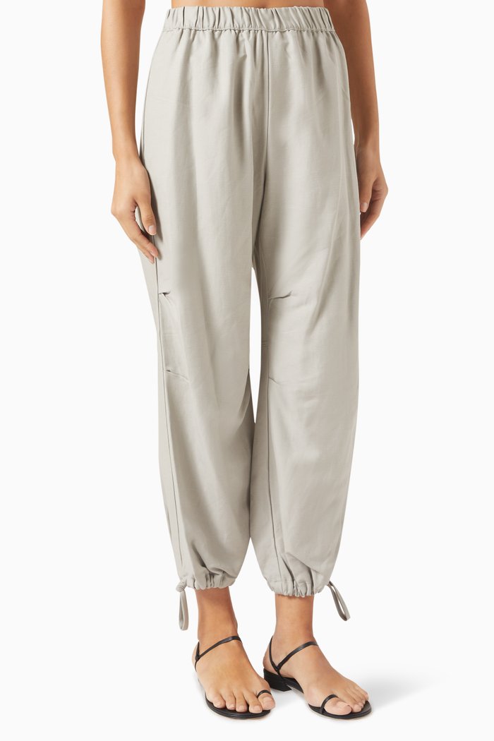 

Flight Drawstring Pants in Twill, Neutral