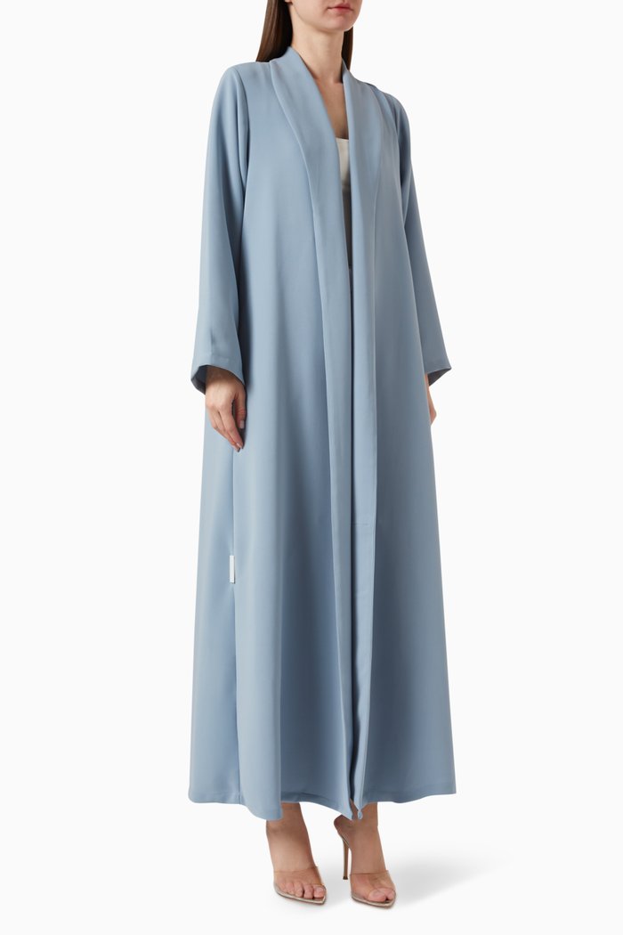 

Zainah Jacket Sleeves Abaya, Grey