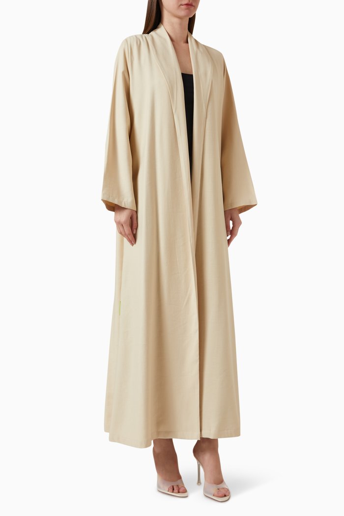 

Zainah Jacket Sleeves Abaya, Neutral