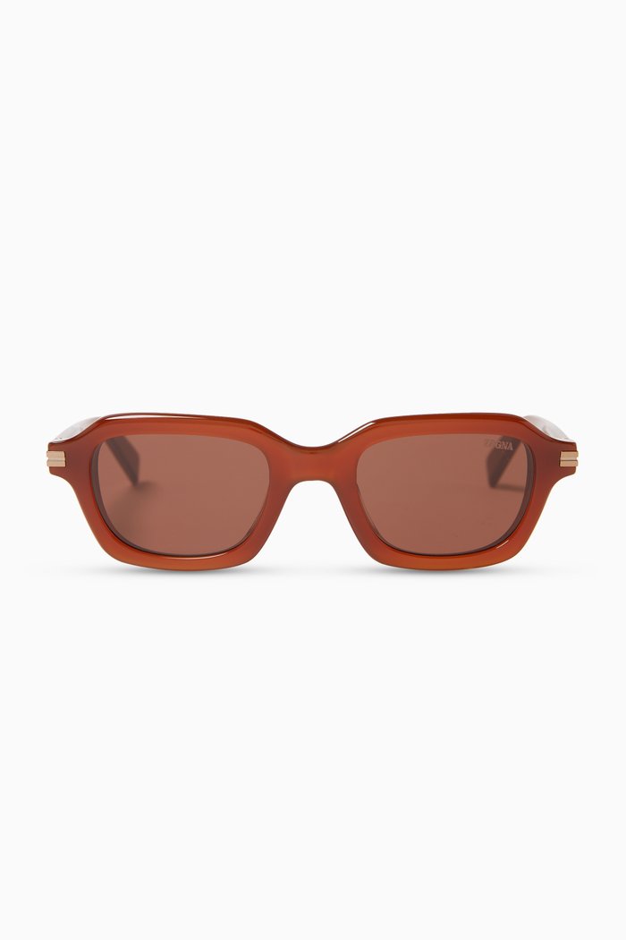 

Square Sunglasses in Acetate, Red