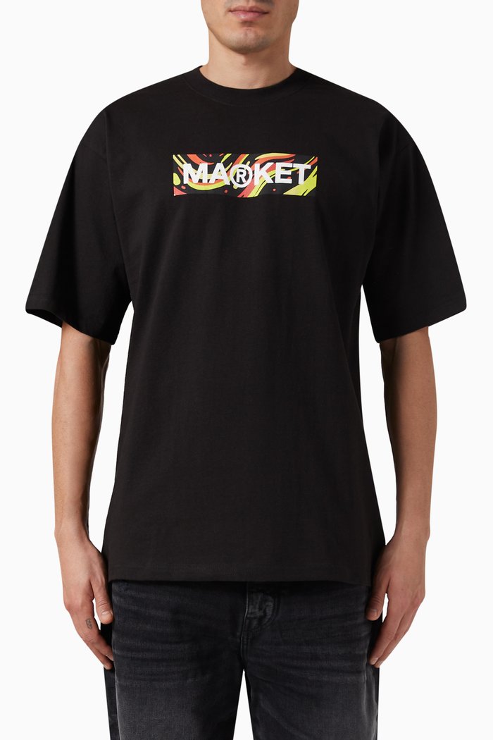 

Bar Logo T-shirt in Cotton-jersey, Black