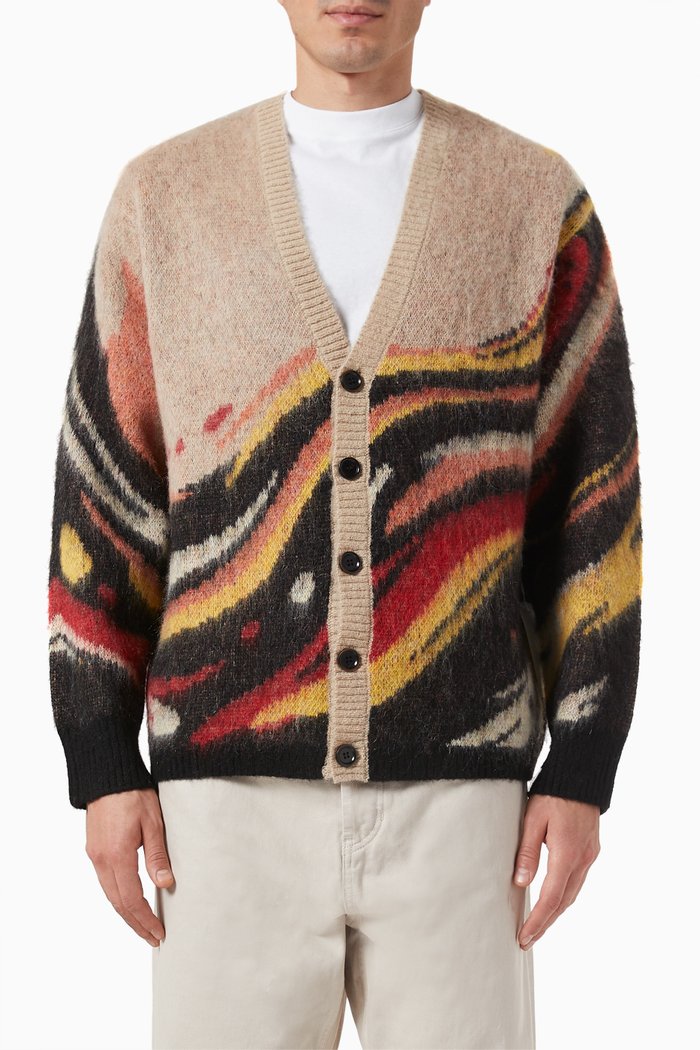 

Paint Dept. Cardigan in Wool-blend, Multicolour