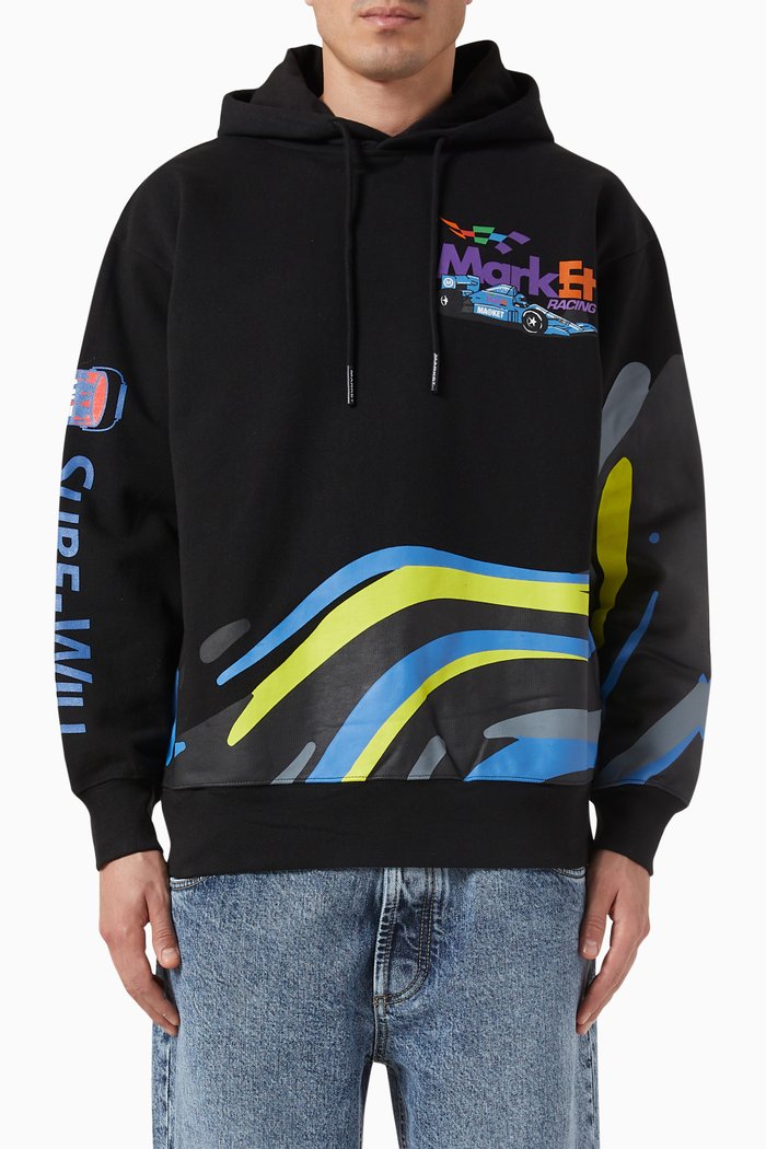 

Paint Dept. Hoodie in Cotton-fleece, Black