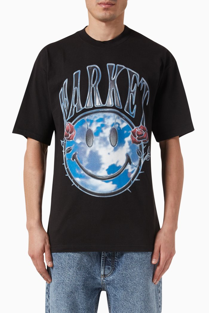 

Smiley® Reflect T-shirt in Cotton-jersey, Black