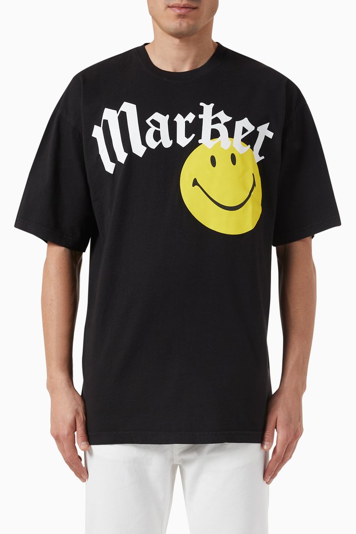 

Smiley® Gothic T-shirt in Cotton-jersey, Black