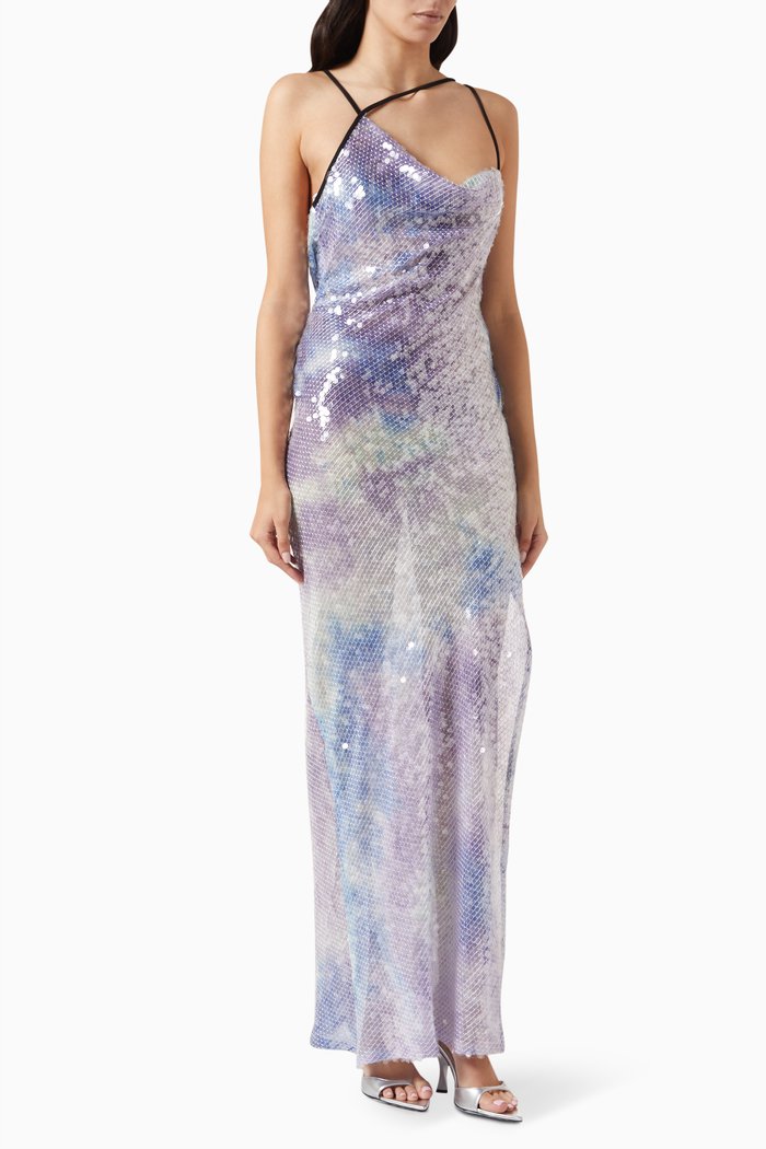 

Saira Maxi Dress in Sequins, Multicolour