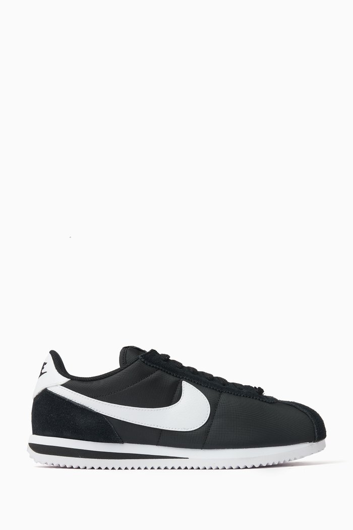 Cortez TXT Sneakers in Suede & Nylon, Black