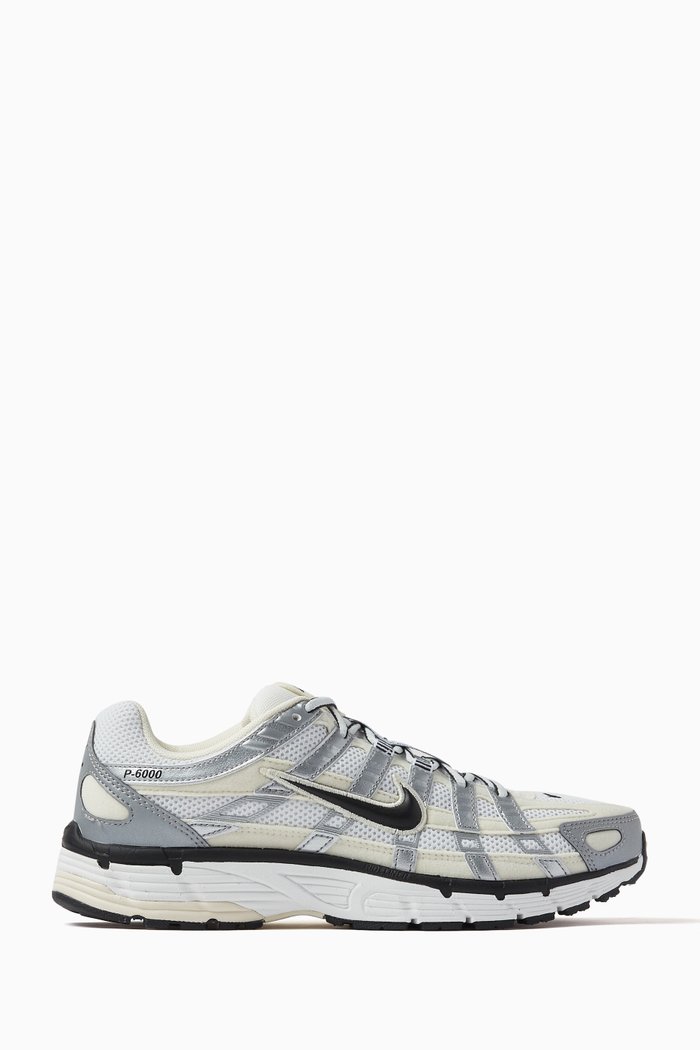 P-6000 Low-top Sneakers in Mesh, White