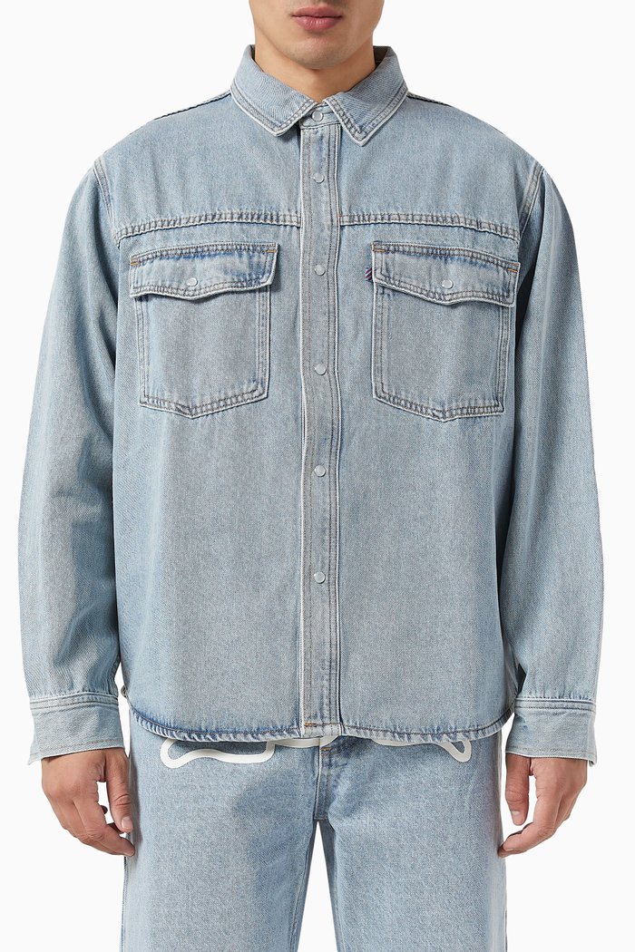 

Running Dog Shirt in Denim, Blue