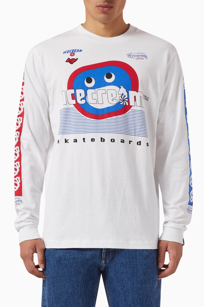 Racing T-shirt in Cotton Jersey, White