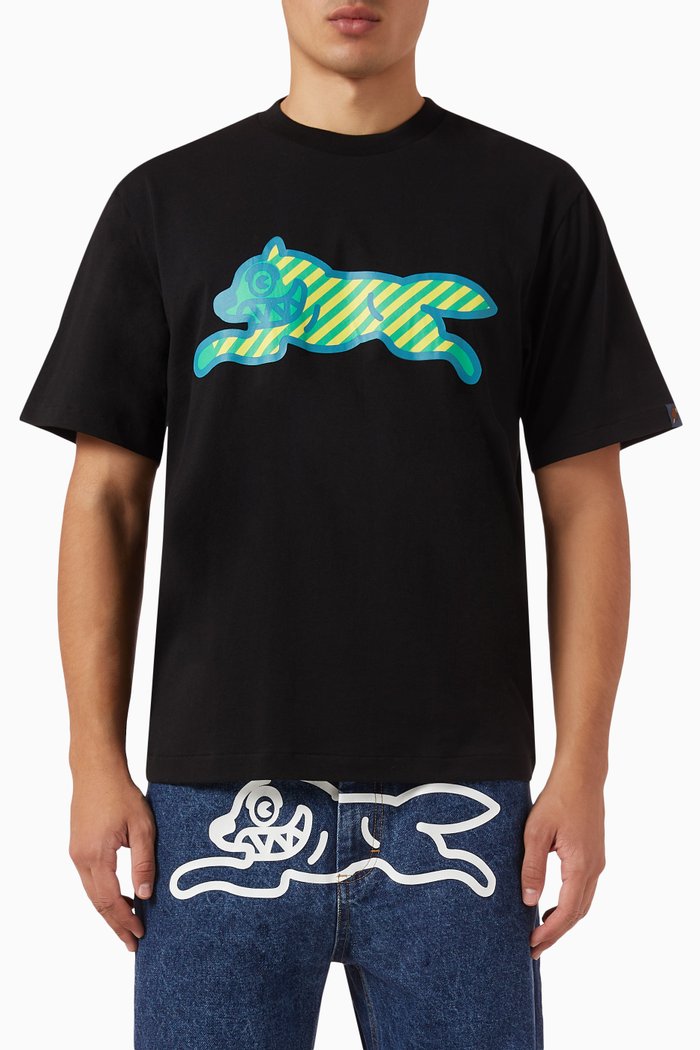 

Running Dog T-shirt in Cotton Jersey, Black