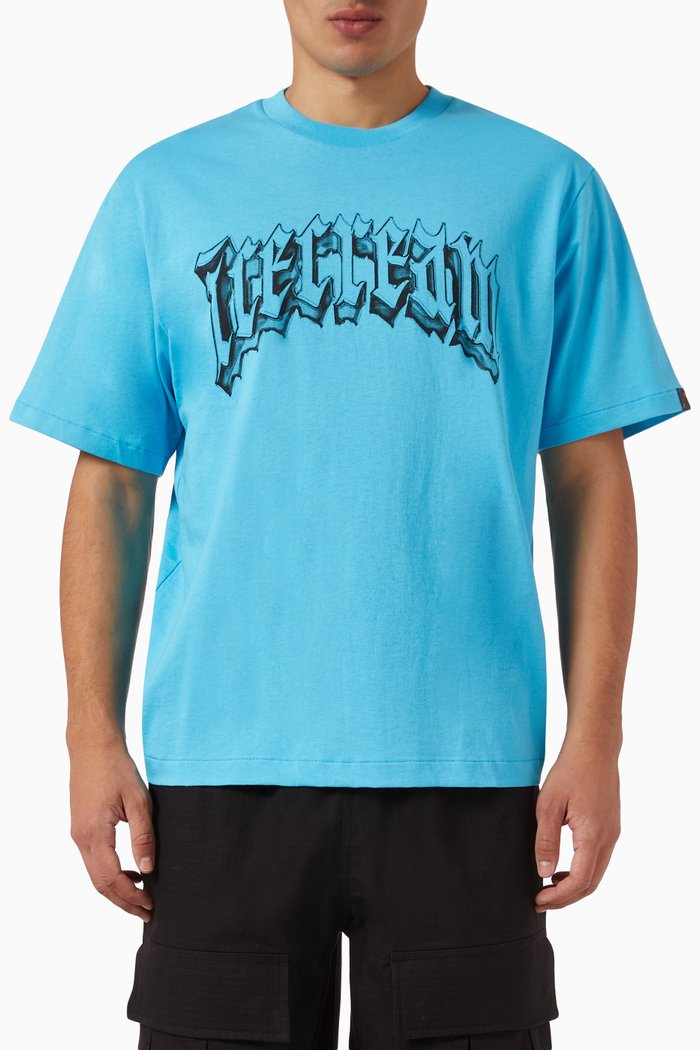 

Gothic College Logo T-shirt in Cotton Jersey, Blue