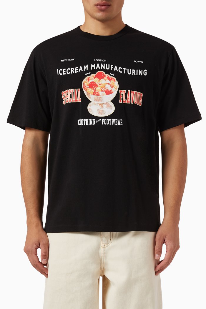 Special Flavour T-shirt in Cotton Jersey, Black