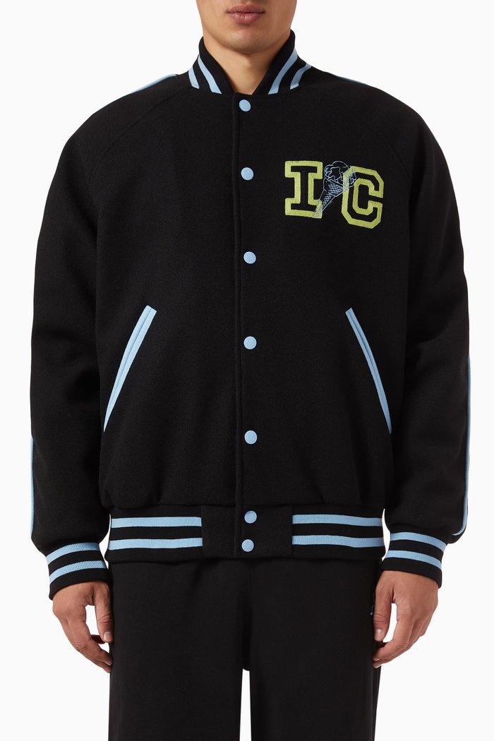 

Skate Cone Varsity Jacket, Black