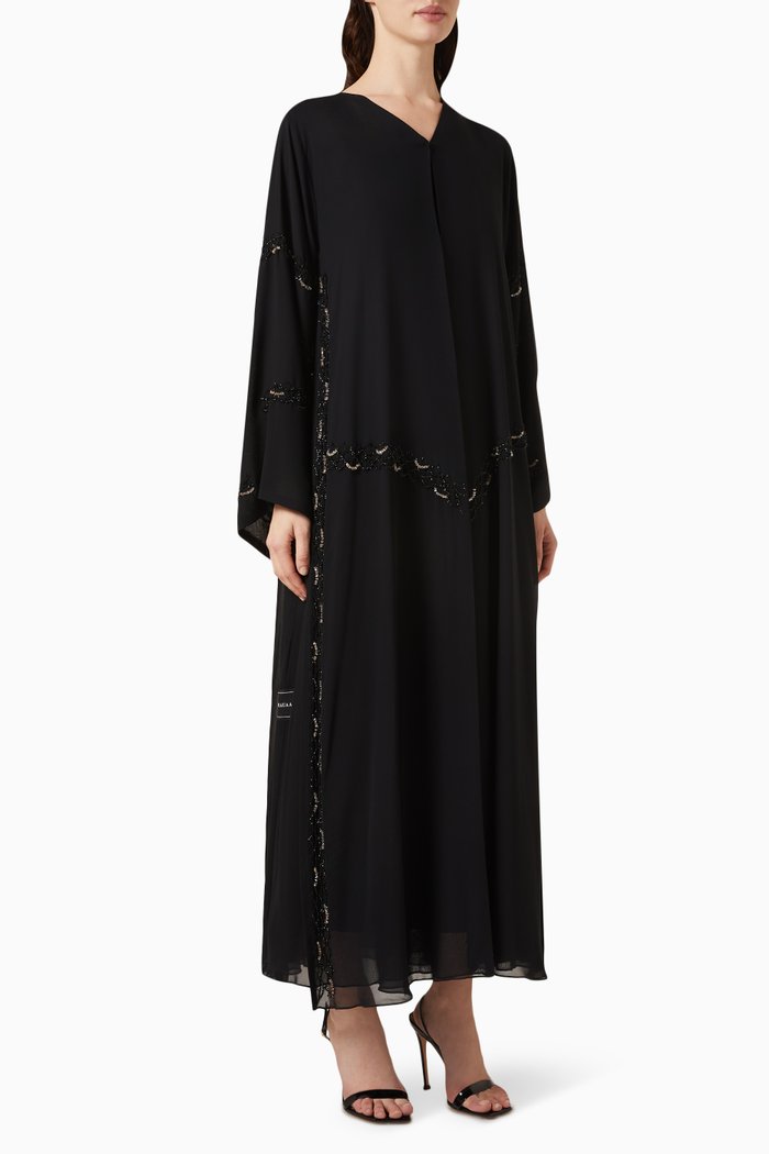 

Beading Embellished Abaya, Black