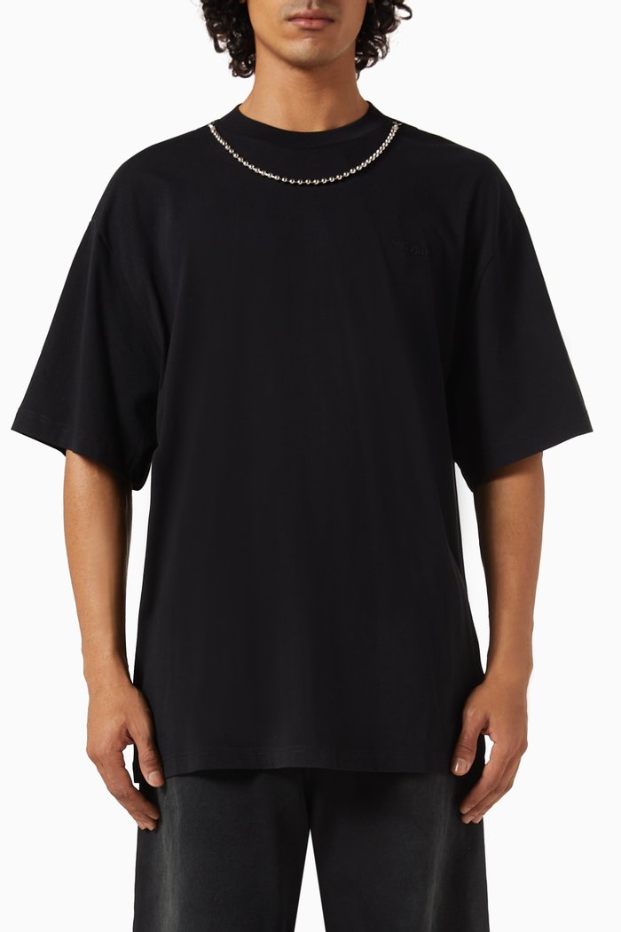 

Ballchain T-shirt in Cotton Jersey, Black