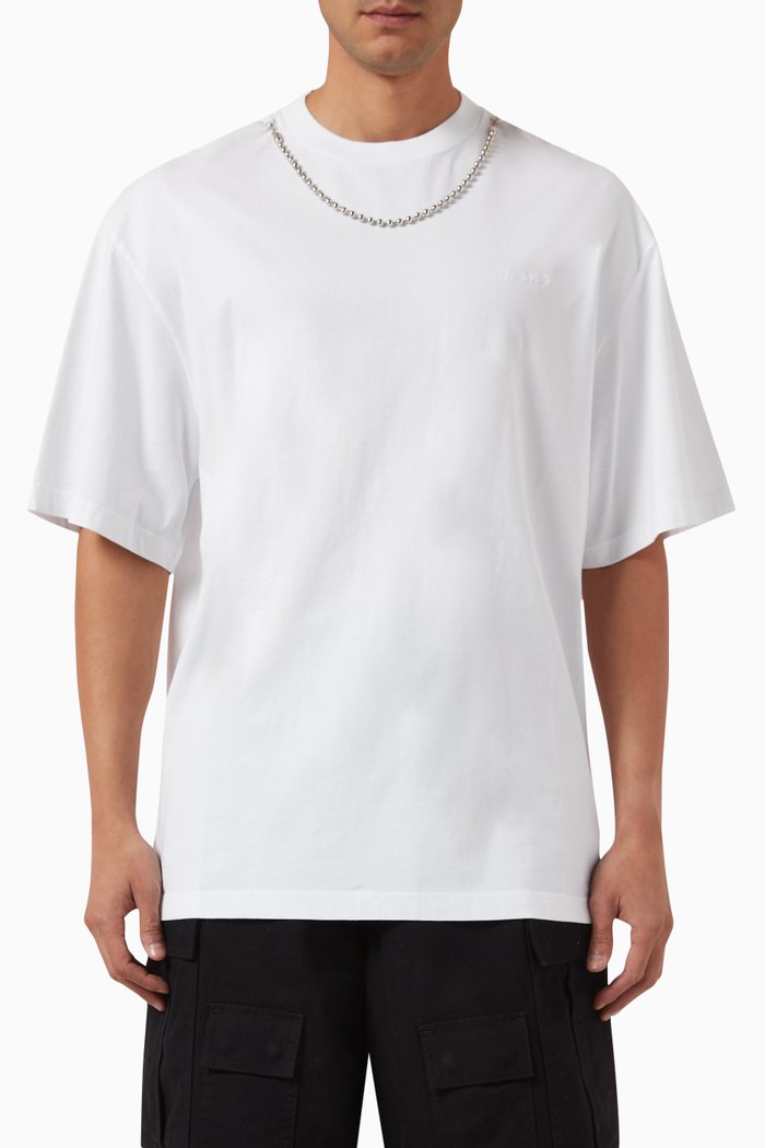 

Ballchain T-shirt in Cotton Jersey, White