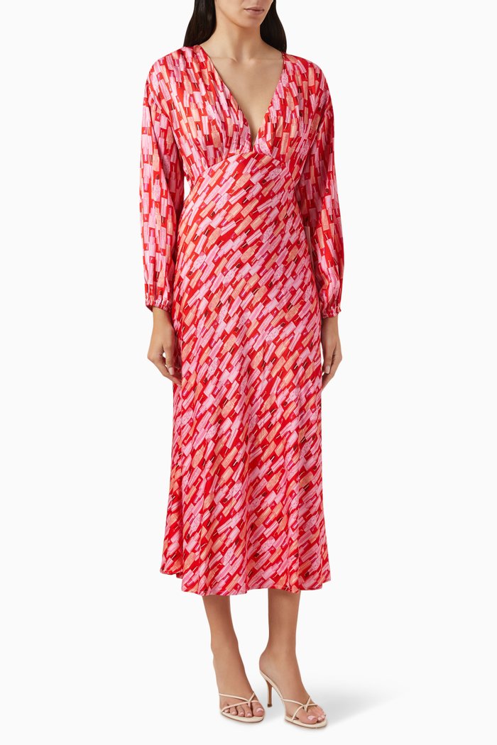 

Emma Midi Dress in Viscose, Pink