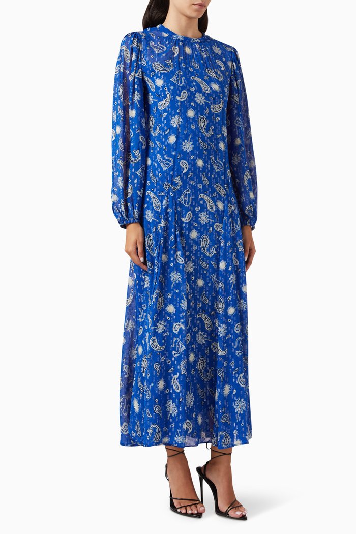 

Bibi Wild Paisley-print Maxi Dress, Blue