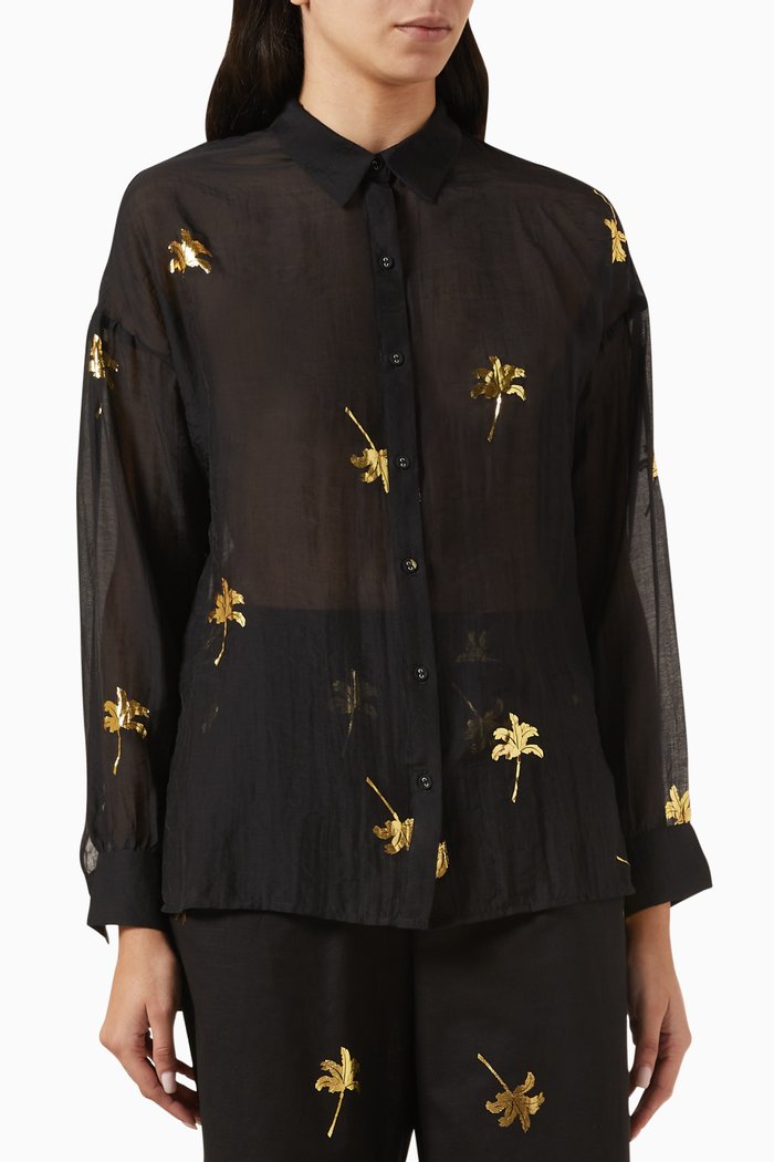 

Gabriel Shirt in Lyocell & Nylon, Black