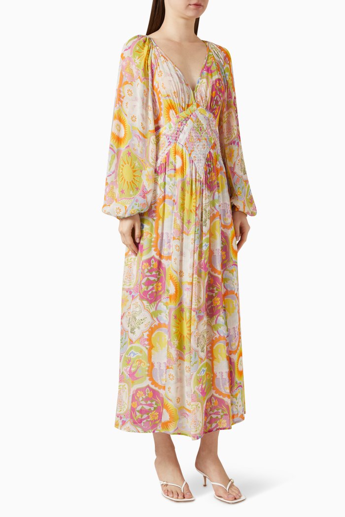 

Mosaic Reign Maxi Dress in Viscose, Multicolour