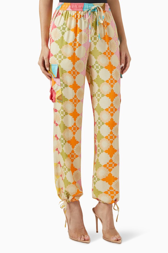 

Cargo Pants in Eco Viscose, Multicolour