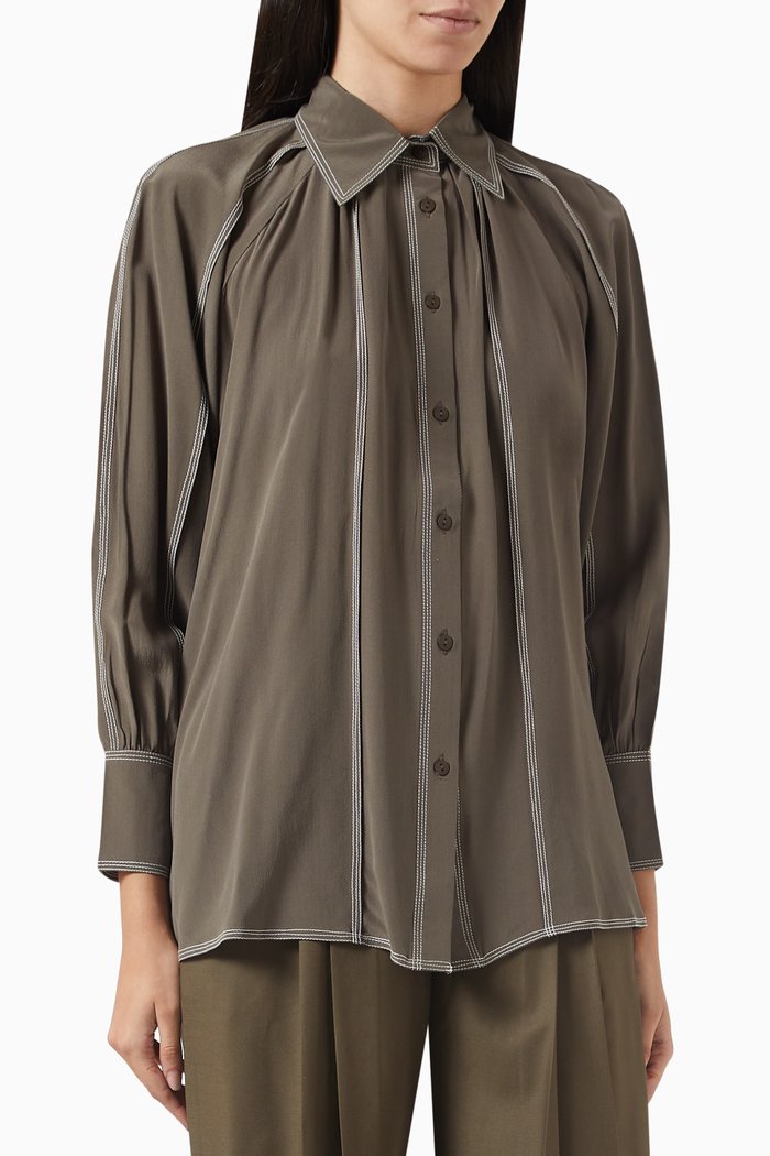 

Mousse Topstitch Shirt, Grey