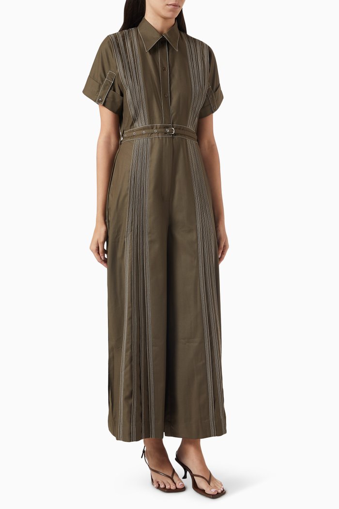 

Zephyr Pintuck Jumpsuit in Terry Rayon, Grey