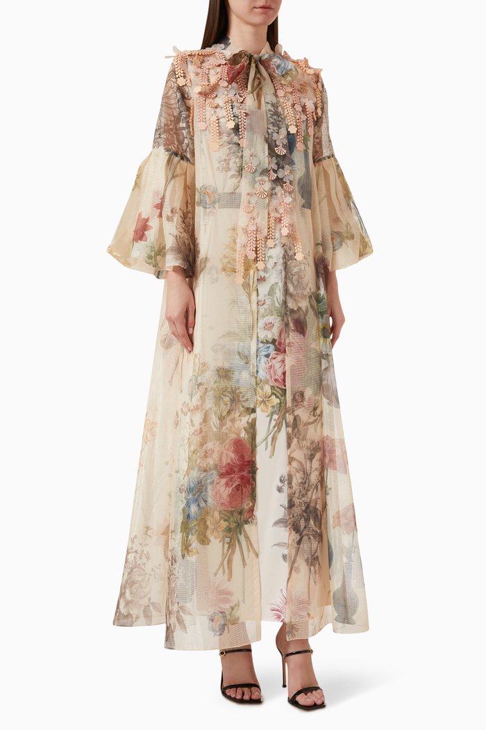 Bertha Maxi Dress in Organza, Multicolour