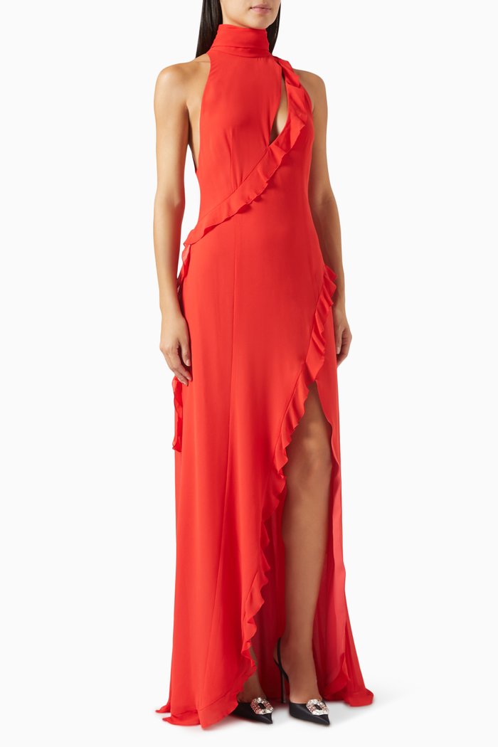 

Parfait Maxi Dress in Chiffon, Red
