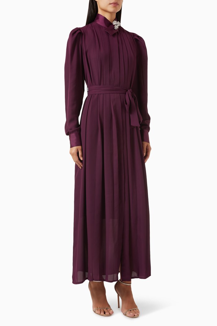 

Belted Maxi Dress, Purple