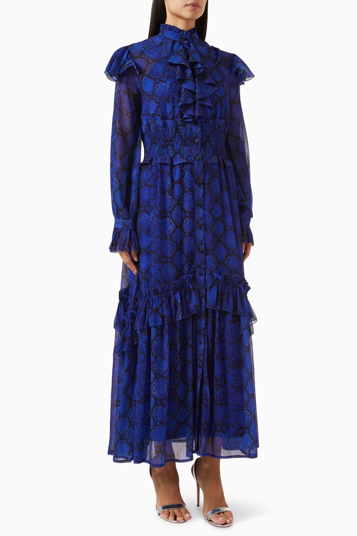 

Ruffle-tiered Maxi Dress, Blue