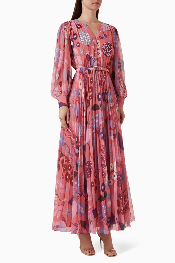 

Coucou-D Belted Dress in Chiffon, Orange