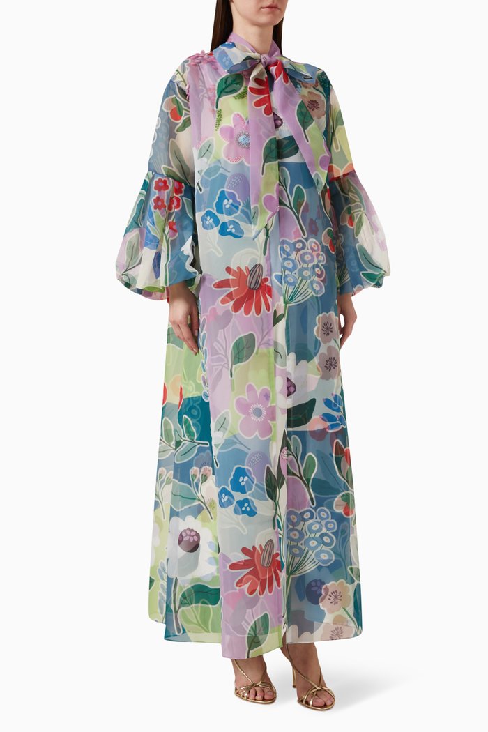 

Astoria-B Printed Dress in Organza, Multicolour