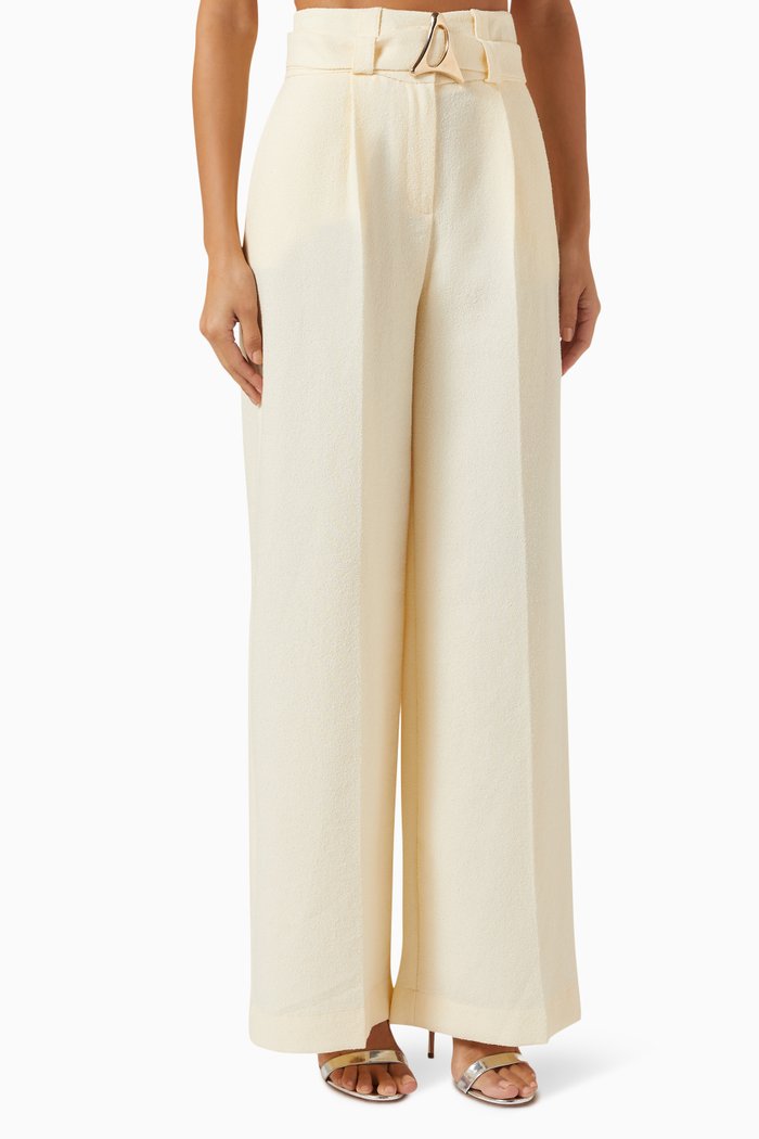 

Belted Pleated Pants, Neutral